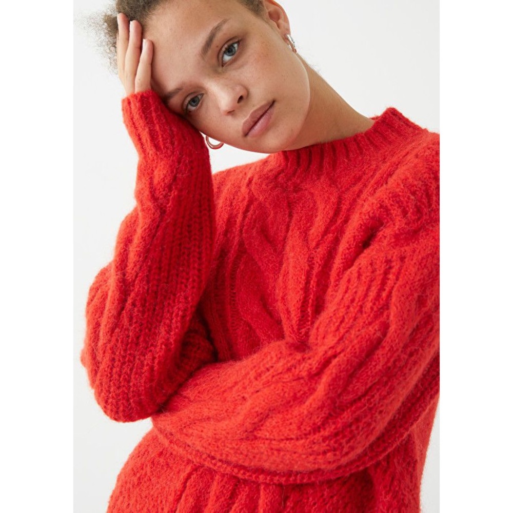 & Other Stories Alpaca Wool Cable Knit Sweater NWT
